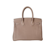 Hermes Birkin Bag 30cm Etoupe Silver Togo
